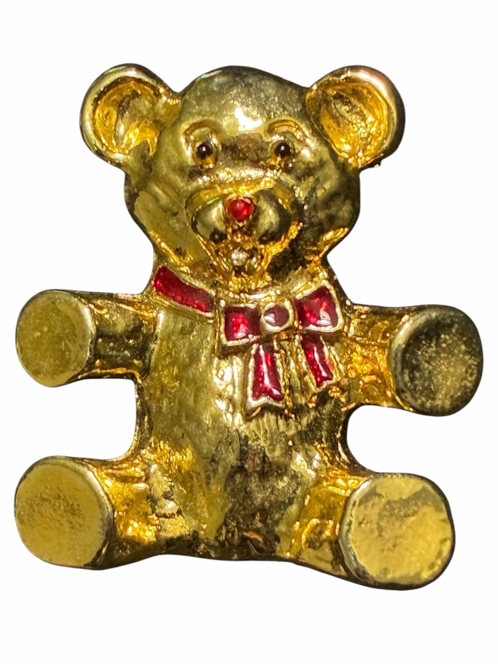 Vintage Gold Tone Bear Brooch